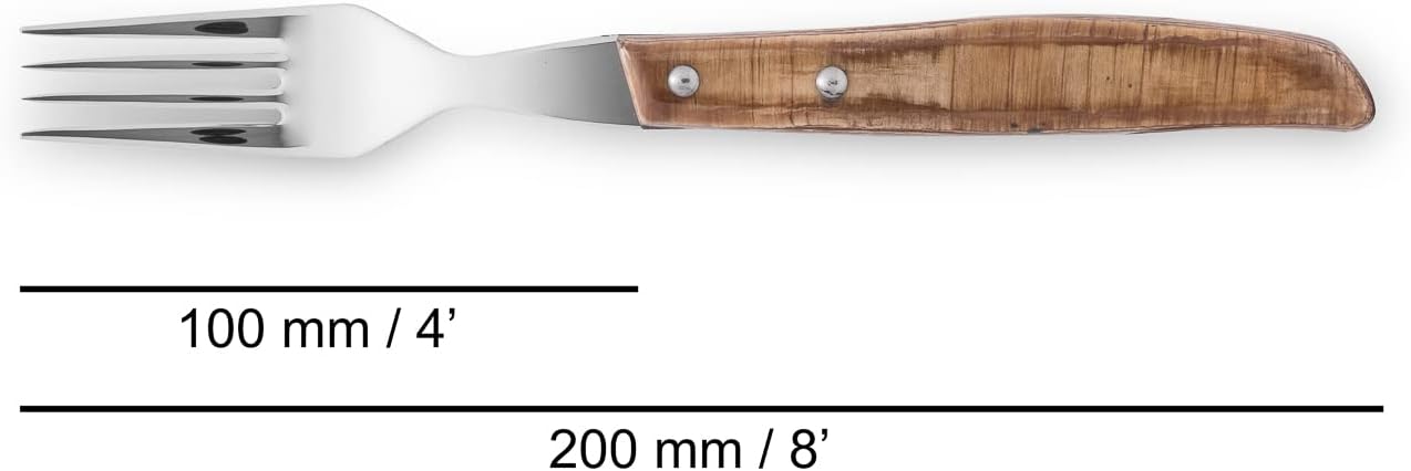 ARCOS Tenedor para carnes de acero inoxidable nitrum de 8 pulgadas. Mango ergonómico POM de polioximetileno y hoja de 3.543 in. Serie Mesa. Perfecto
