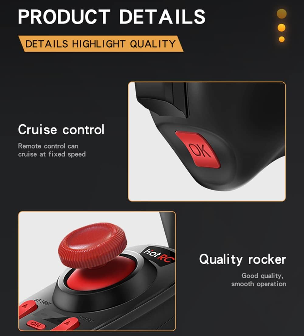 HOTRC DS-600 6CH 2.4GHz Transmisor RC y receptor control remoto con DS 600 PWM 6 canales receptor para barco RC (con 2 receptores)