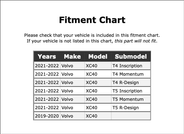Kit de hardware de freno de disco trasero compatible con Volvo XC40 2019 2020 2021 2022 PC-108933