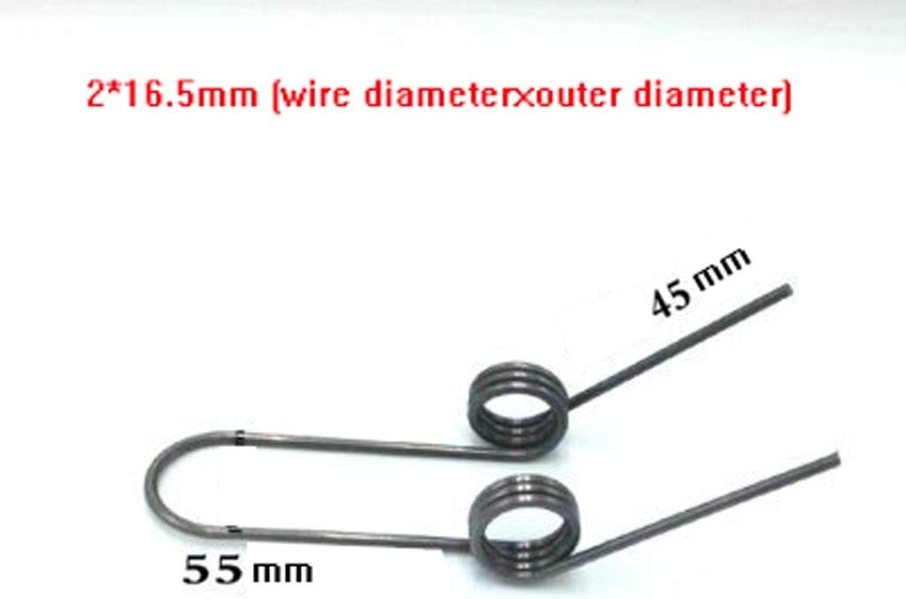 Nostalgie Flexible 2pcs multifuncional resorte de torsión de acero doble muelles de torsión 0.079 in diámetro de alambre duradero (longitud