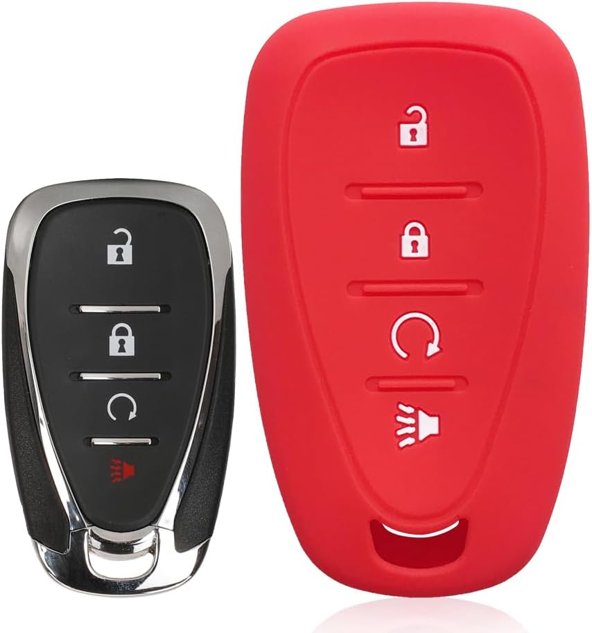 para Chevrolet Monza Silicona Car Key Cover Key Holder Key Case (Rojo)