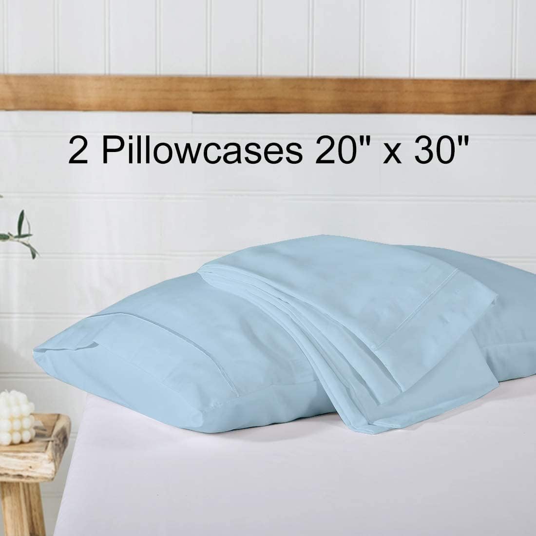 Juego de sábanas de microfibra para caravana, litera matrimonial de 48 x 75 34, color azul claro, sábanas para campistas, caravanas y remolques de