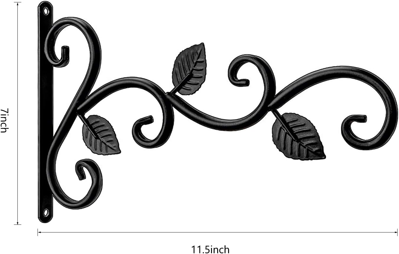 Paquete de 2 ganchos para plantas para decoración de interiores y exteriores, ganchos de pared para colgar soportes de plantas, ganchos para