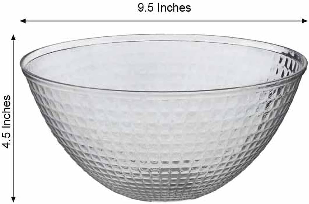 Efavormart – Paquete de 20 cuencos de plástico transparente de 64 onzas, cuencos grandes desechables para servir