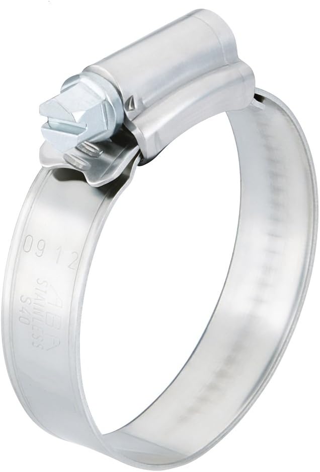 Scandvik Abrazadera de manguera de acero inoxidable 13628 (tamaño SAE 10, 0.748-1.102 in, 34″ – 1 18″, banda de 0.472 in, 13628), paquete de 10