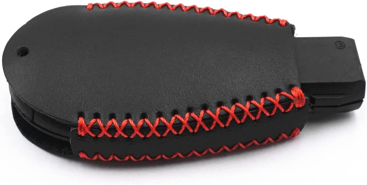 Funda de cuero inteligente con 4 botones para Dodge Ram 1500 2500 3500 Challenger Durango Grand Caravan Journey Jeep Grand Cherokee (negro)