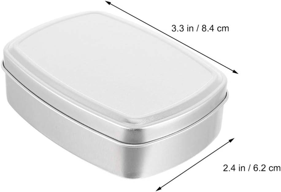 DOITOOL 2 unids 3.4 fl oz caja vacía de lata para loción barra jabón cera champú contenedor 8. 4×6. 2×2. 0.4 in joyero cosméticos latas con tapa