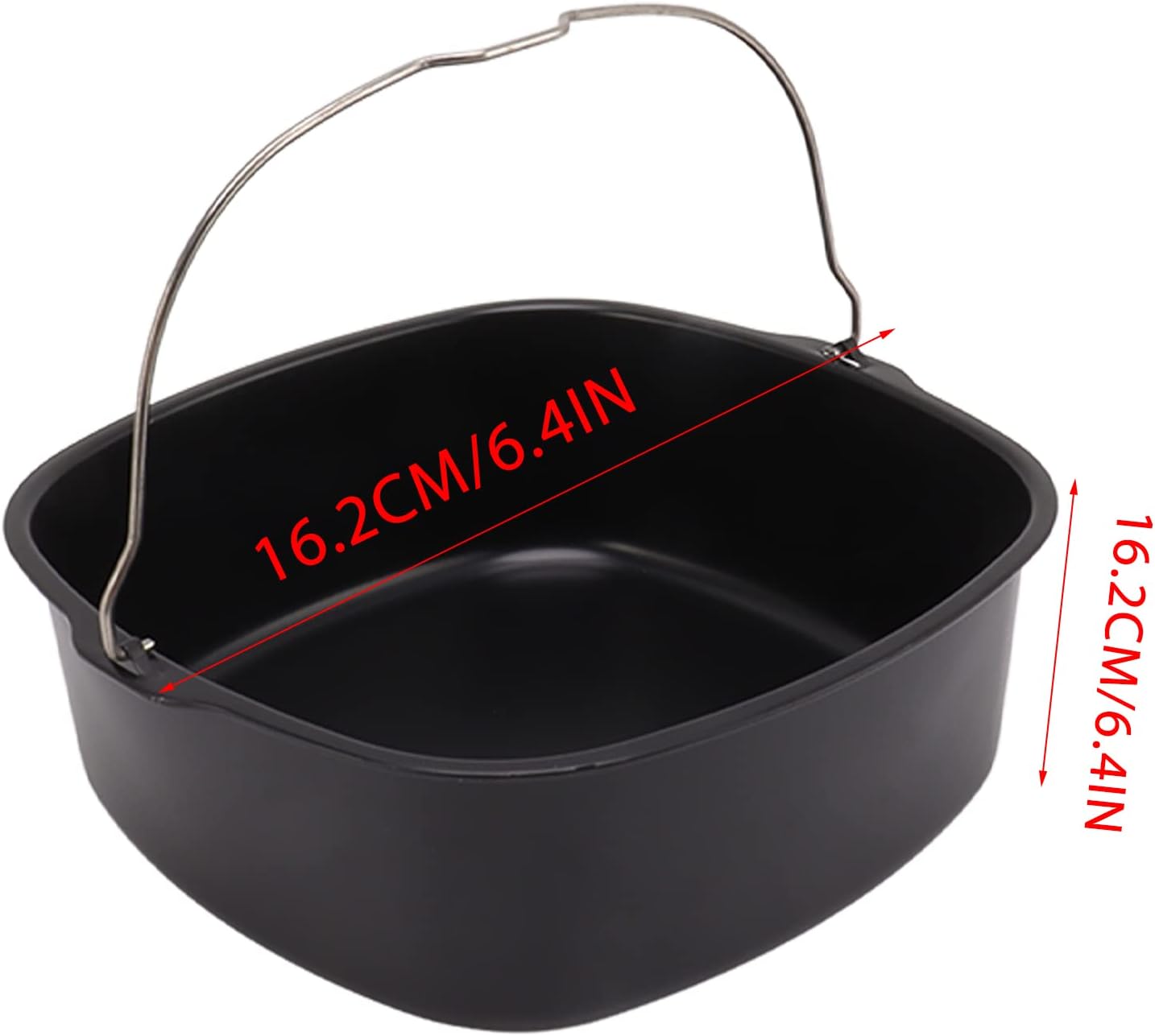 TOPINCN Accesorios para freidora de aire para tartas, latas de pastel, revestimiento antiadherente, barril para hornear, pastel de metal, sartén