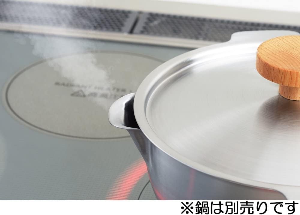 Yoshikawa aikata 1510229 – Maceta Yukihira con tapa, fabricada en Japón, 7.1 pulgadas (7.1 in), olla con una sola mano, Tsubamesanjo, vertido de