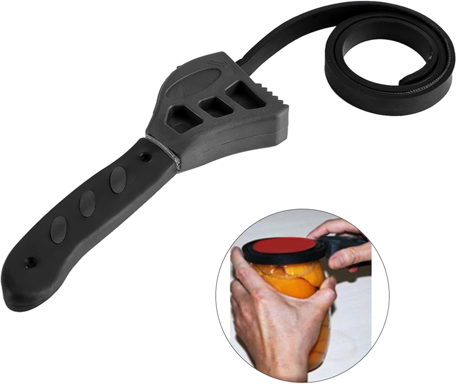 SYH&AQYE Llave de correa de 19.685 in, herramienta de llave de filtro de aceite de 19.7 pulgadas con mango cómodo, llave multifuncional duradera