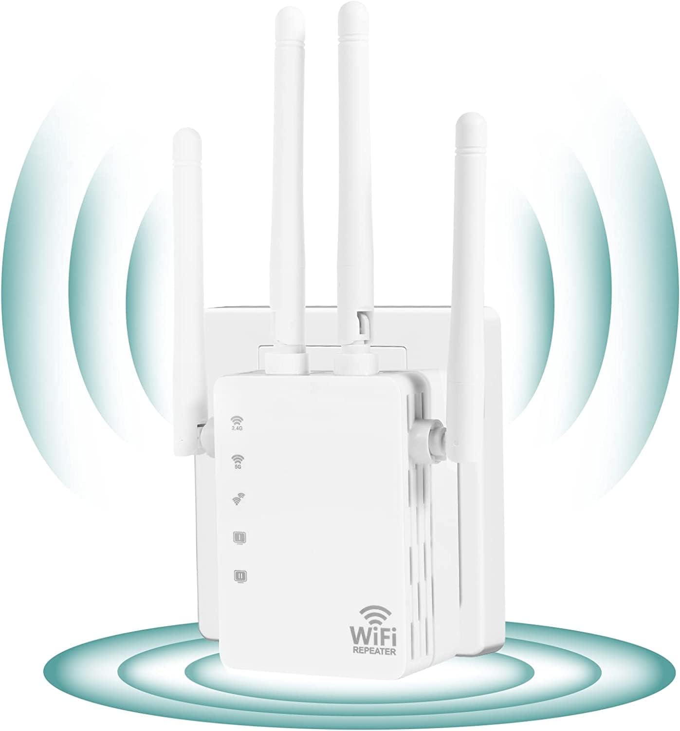 Amplificador WiFi 2023, amplificador de señal para cobertura del hogar de hasta 12880 pies cuadrados y 105 dispositivos, extensor WiFi, amplificador
