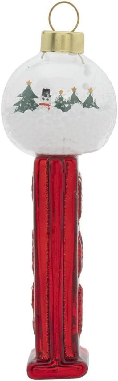 Adorno navideño de cristal PEZ con forma de globo de nieve