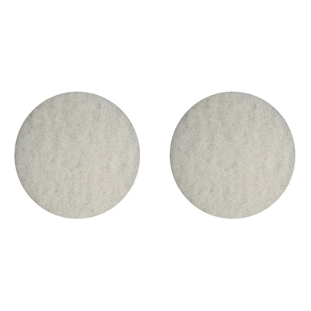 BISSELL BigGreen Commercial 437.051BG – Almohadilla de pulido para máquina BGEM9000 de fácil movimiento, 12 pulgadas, color blanco (paquete de 2)