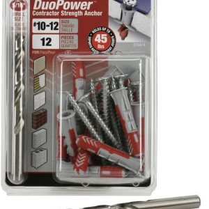 Hillman 376474 DuoPower – Anclajes de fuerza para contratistas, XL-Pak (#10), blanco Hillman 376474 DuoPower – Anclajes de fuerza para contratistas, XL-Pak (#10), blanco