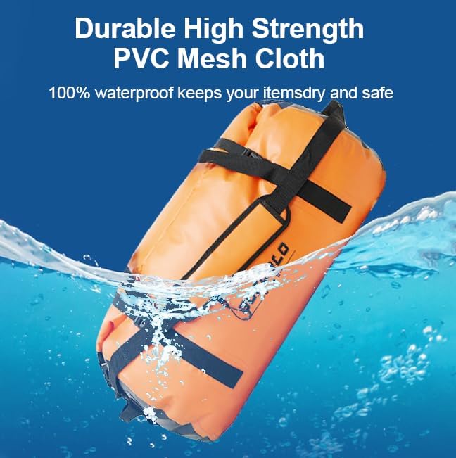Buffalo Gear Bolsa de lona impermeable 40L 60L 80L Roll-top Dry Bag Heavy Duty Impermeable Duffel Bolsa de viaje para kayak, rafting, barco, pesca,