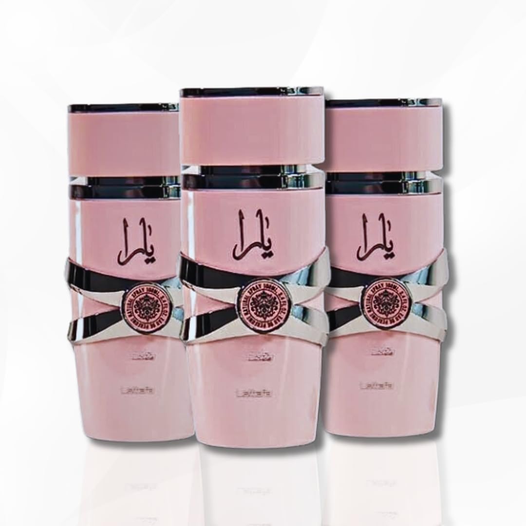 Lattafa Yara – Eau de Parfum en espray para mujer, 3.4 onzas (paquete de 3)
