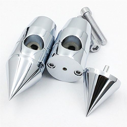 HTTMT MT030-005-1 “- 1” pulgadas Spike elevadores de manillar compatibles con Harley Cruisers Choppers Metrics Victory CROMADO