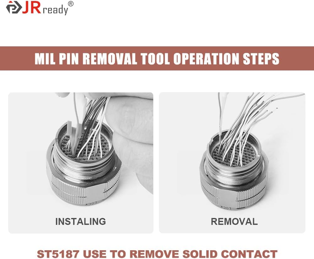 JRready Herramienta de extracción de instalación de barril sólido M8196914-10 20 para mantenimiento de conectores eléctricos en sistemas de