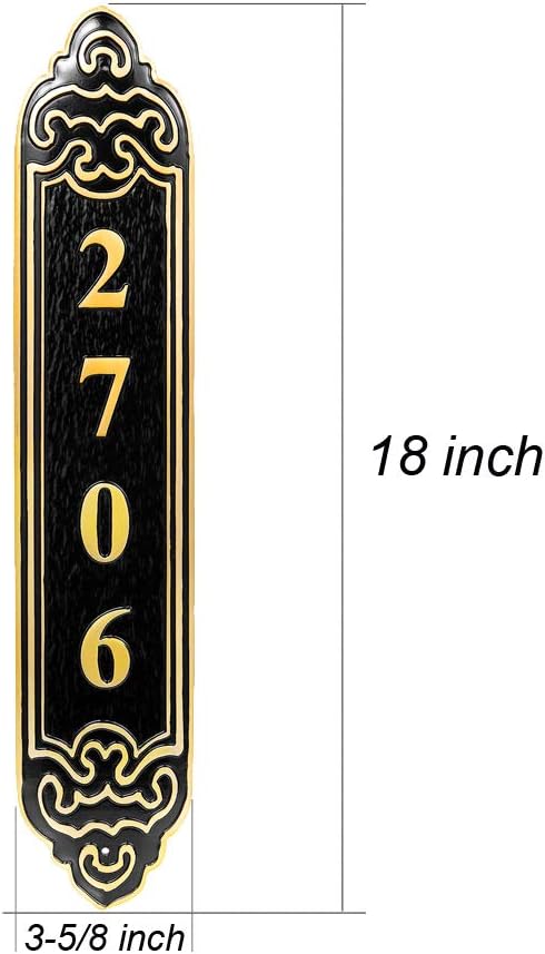 Placa de metal personalizada con arco superior (opción grande). Muestra tu dirección y nombre de calle. Letrero de número de casa personalizado