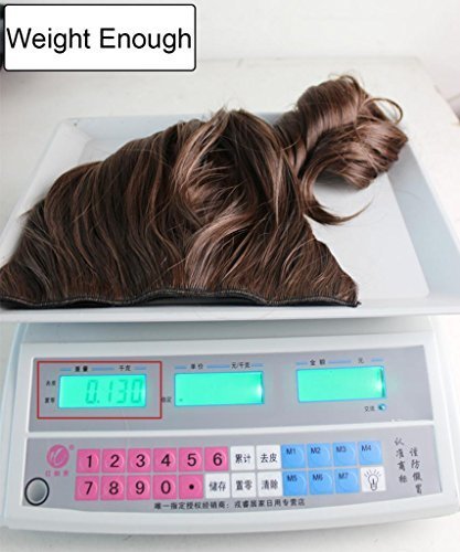 Extensiones de cabello ondulado sintético para 34 de la cabeza completa, 20 pulgadas, 5 clips de 4.6 onzas por pieza de REECHO