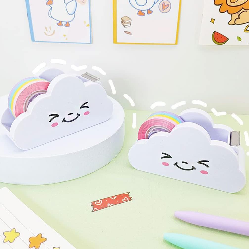 jojofuny Dispensador de cinta de oficina, dispensador de cinta de escritorio, forma de nube, dispensador de cinta de escritorio de oficina, cortador