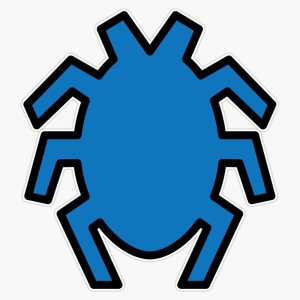 Adhesivo de vinilo para ventana de escarabajo azul de 5 pulgadas Adhesivo de vinilo para ventana de escarabajo azul de 5 pulgadas