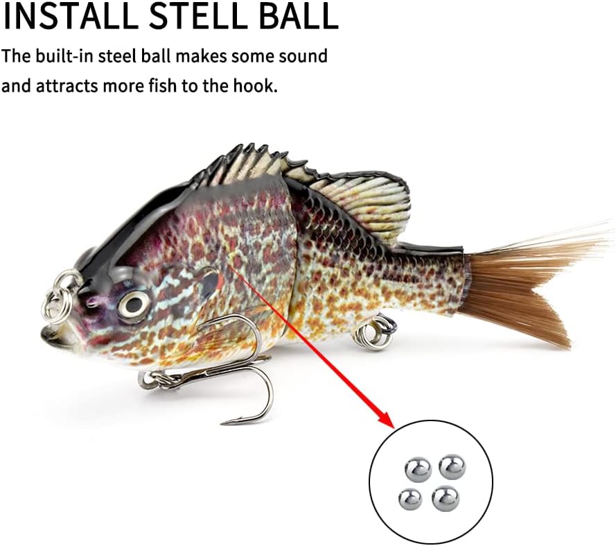 ODS Glide Bait – Cebo artificial biónico articulado con cola de fibra, pez azul