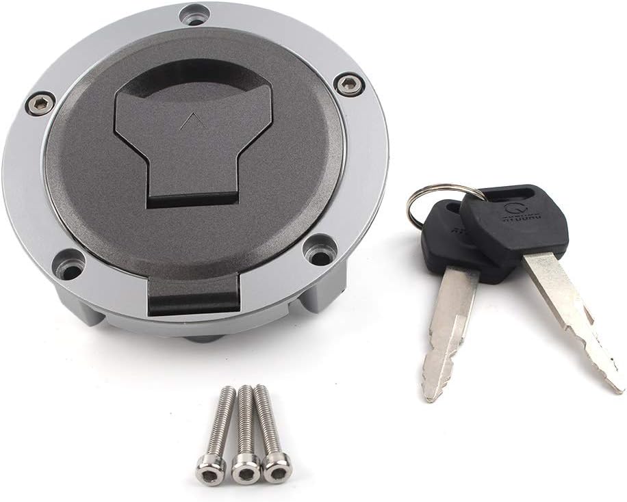 Three T Tapa del depósito de combustible de gasolina con llaves de montaje compatible con Honda Grom 125 2016-2019, CBR1000RR Fireblade 2018-2019