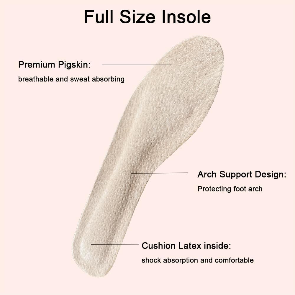 2 pares de inserciones de tacón alto para mujer, plantillas adhesivas de piel de cerdo para aliviar el dolor, plantillas invisibles para zapatos