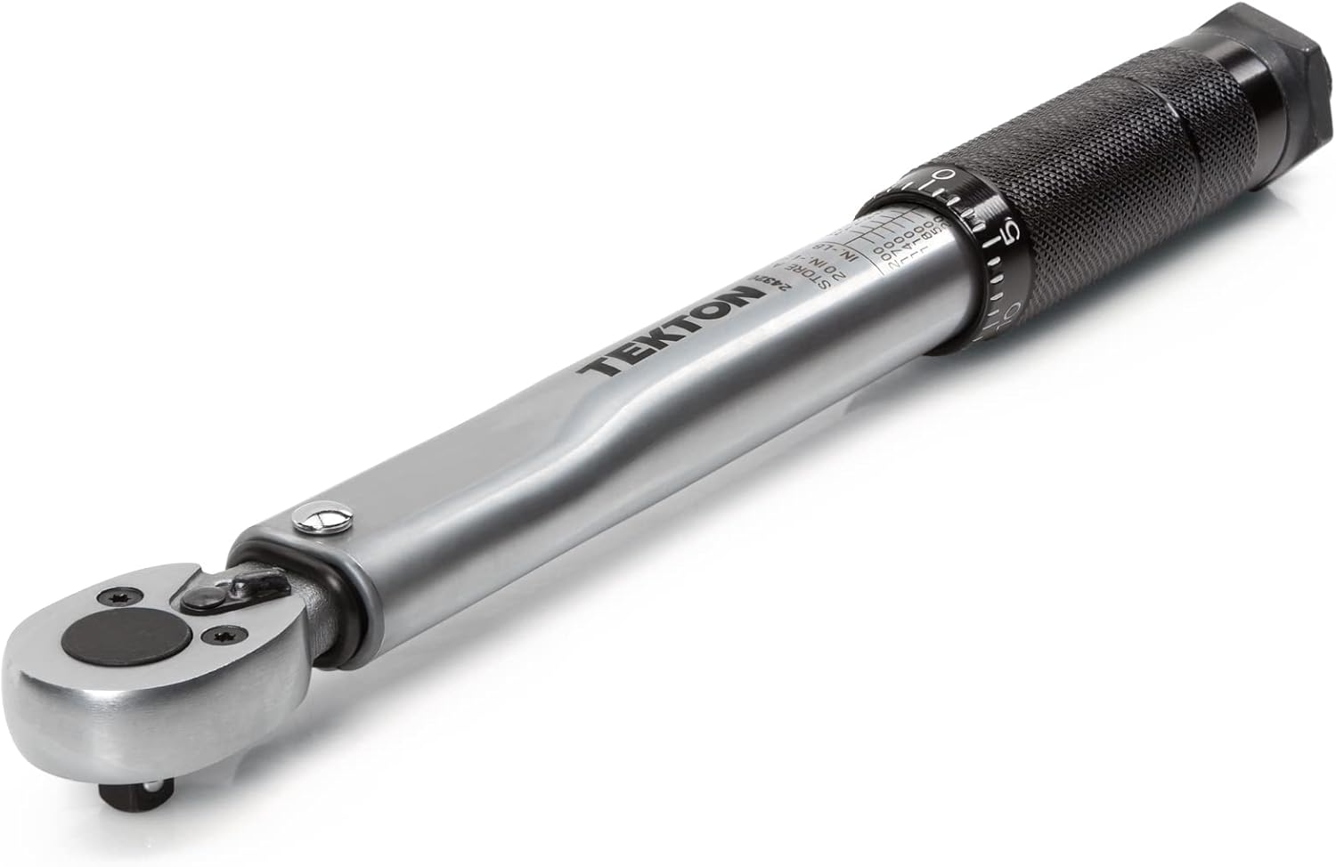 TEKTON Llave dinamométrica de micrómetro de accionamiento de 38 pulgadas y llave dinamométrica TEKTON de micrómetro de 14 pulgadas (20-200