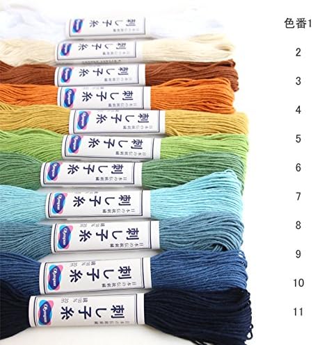 Olympus Sashiko – Madeja de hilo verde (65.6 ft)