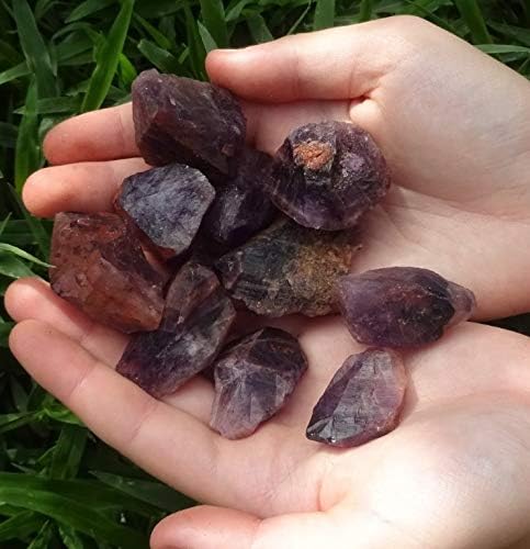 Cacoxenite Raw Cacoxenite Super 7  Sacred 7 AA Grado “Melodies Stone” piedra preciosa curativa de cristal natural en bruto, juego de 10 piezas, Gema