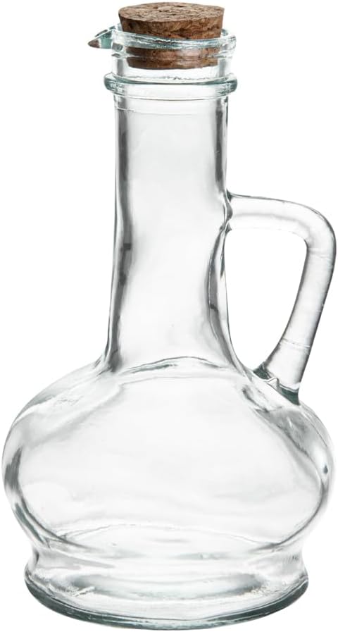 Restaurantware RW Base – Dispensador de aceite de oliva de 8 onzas, 1 botella dispensadora de aceite de cocina, con tapa de corcho, sin fugas,