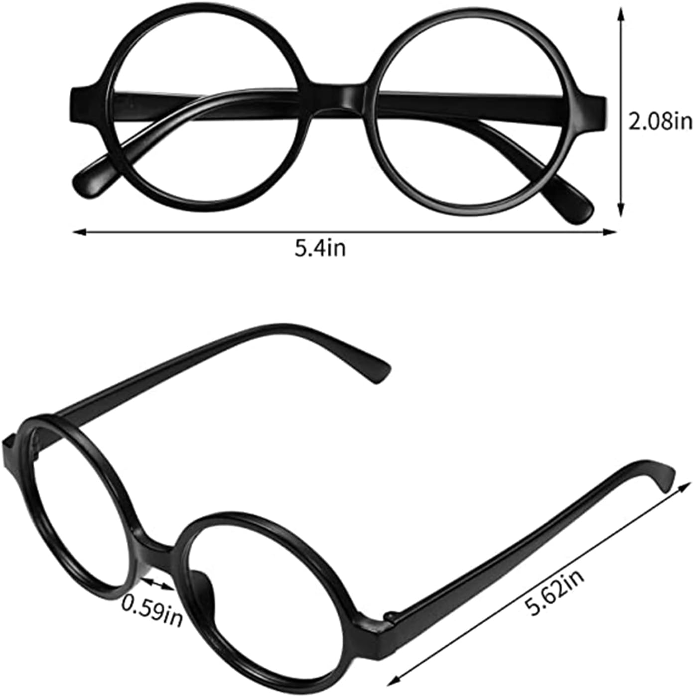 Gafas de mago y bufanda de punto a rayas, accesorios de disfraces de cosplay para Halloween, fiesta temática de cumpleaños