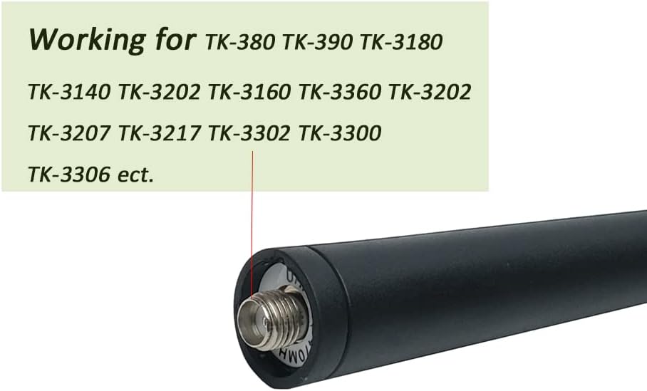 KRA-23 UHF 400-470MHz Stubby Antenna for Kenwood TK-380 TK3170 TK-3180 TK-390 TK-3140 TK-3160 TK-3360 TK-3202 TK-3207 TK-3217 TK-3302 TK-3300