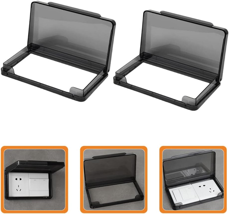 Protector de receptáculo para toma de corriente, tapa resistente a la intemperie, cubierta de caja de toma de corriente, cubierta adhesiva para