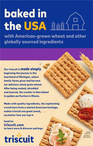 TRISCUIT Galletas, vinagre balsámico y sabor a albahaca, 1 caja (8.5 oz)