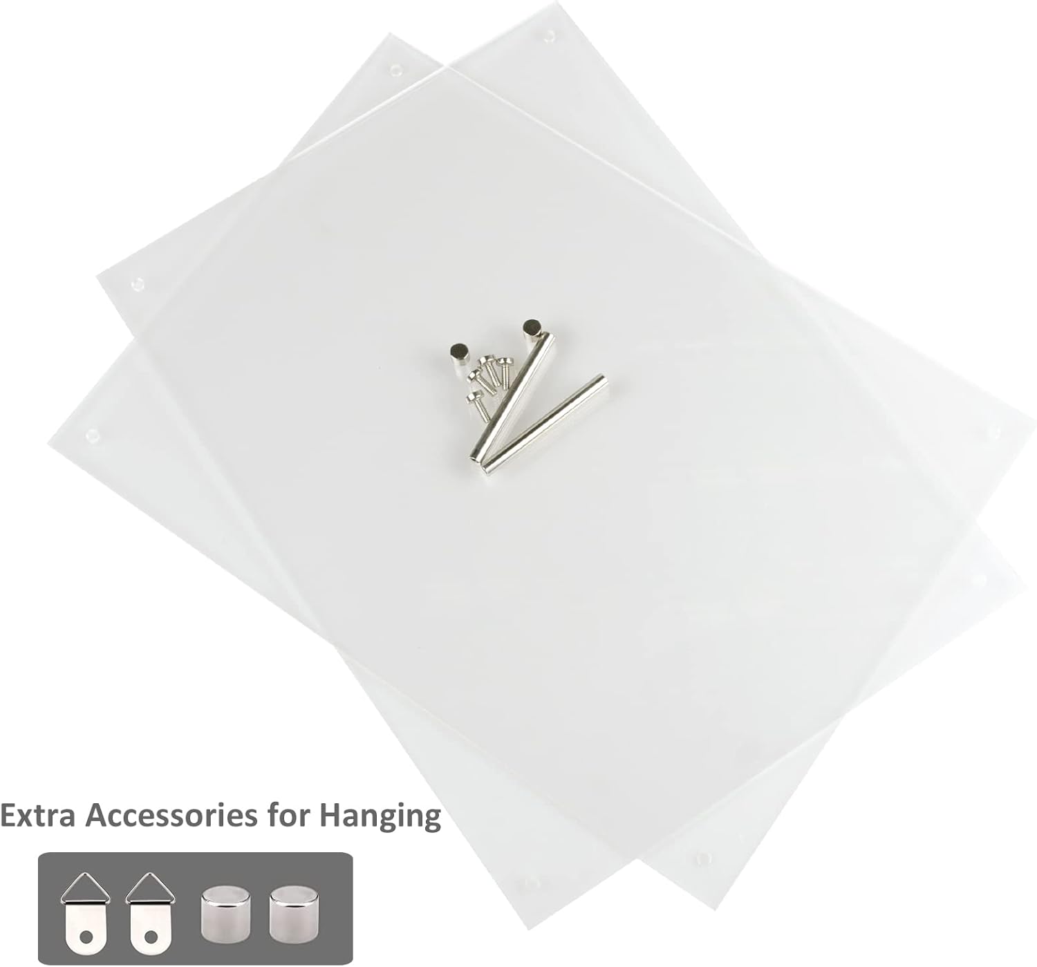 Ailelan Marco de fotos acrílico transparente de 8.5 x 11 pulgadas, tamaño carta, marco decorativo para póster, mesa de escritorio y exhibición
