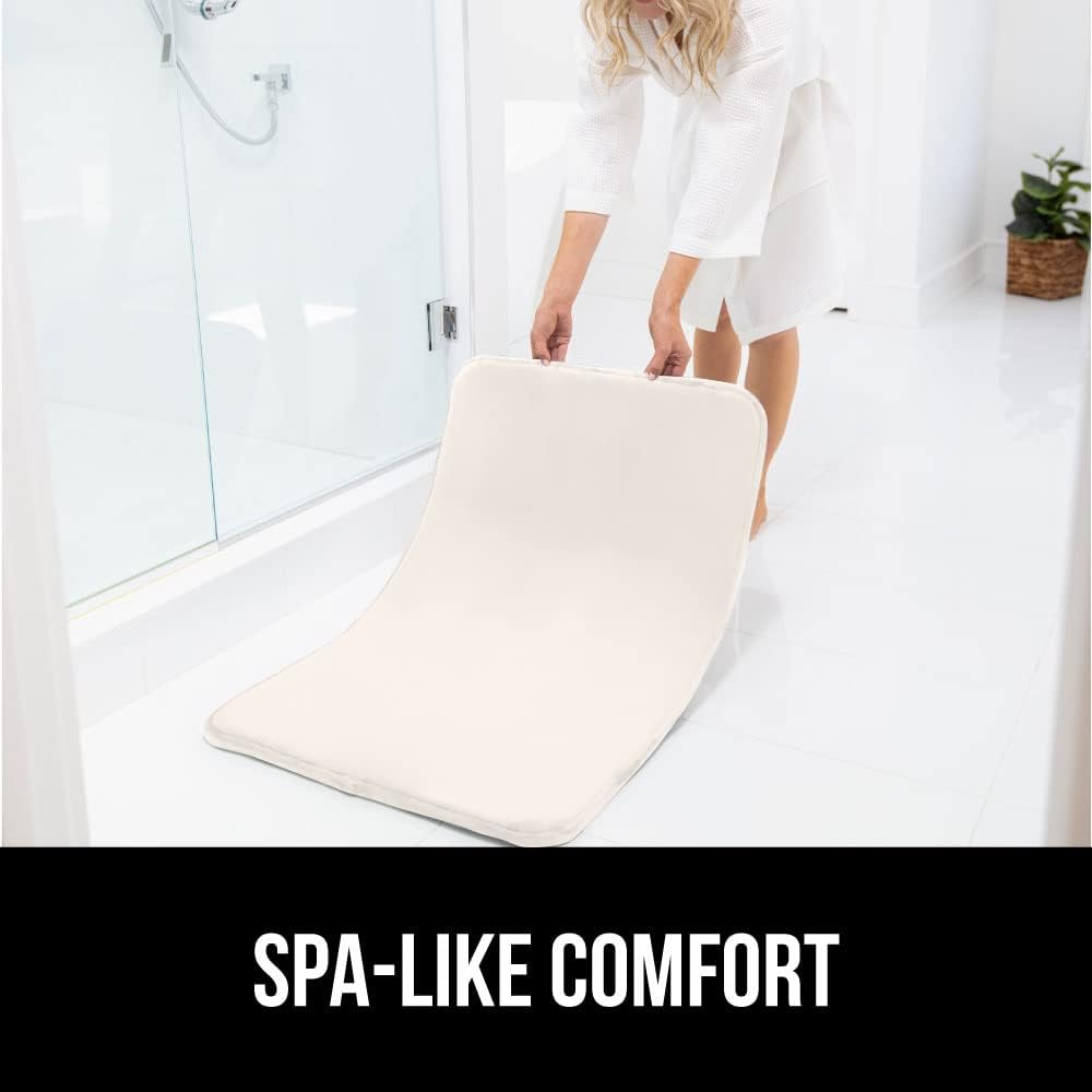 Gorilla Grip – Tapetes de baño gruesos de espuma viscoelástica, terciopelo suave y absorbente, puntos duraderos en la parte inferior, lavables a