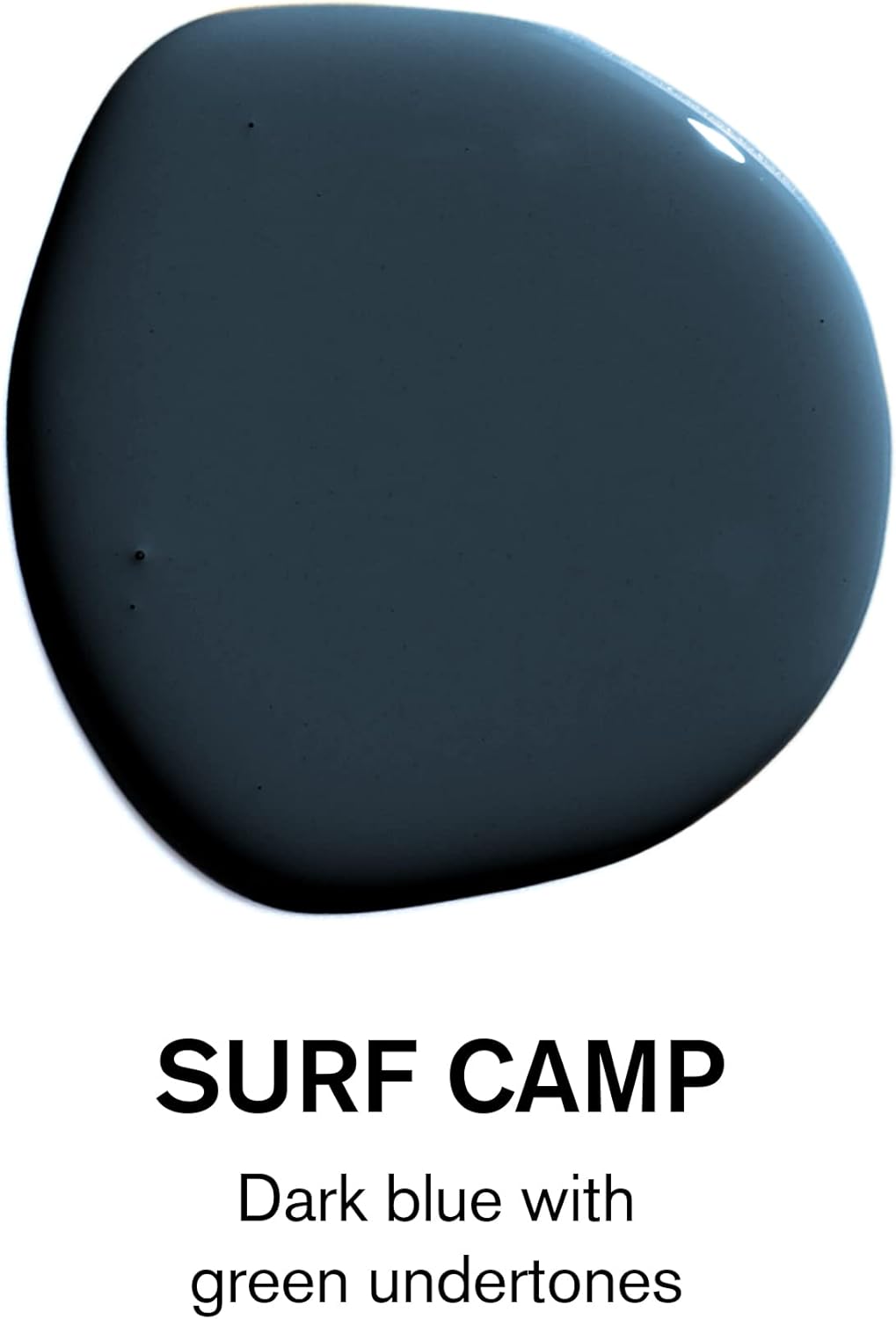 BACKDROP  Pintura interior premium  Muestra de pintura adhesiva grande  SURF CAMP – Azul oscuro con matices verdes  Muestra de color de 12 x 12