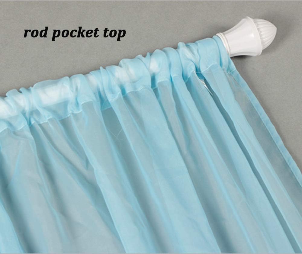 Pureaqu – Cortinas europeas bordadas con diseño floral para sala de estar, con bolsillos, cortina de gasa de lujo, cortina de tul transparente para