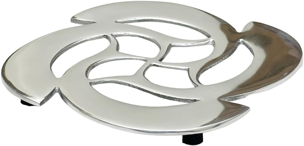 Salvamanteles de pescado de metal fundido para sartén caliente, antideslizante, resistente al calor, salvamanteles rústicos para platos calientes de