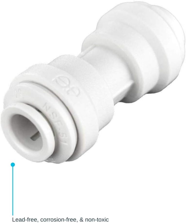 John Guest Speedfit – Conector recto de unión OD de 38 pulgadas, empuje para conectar la instalación de plomería de plástico, PP0412WP