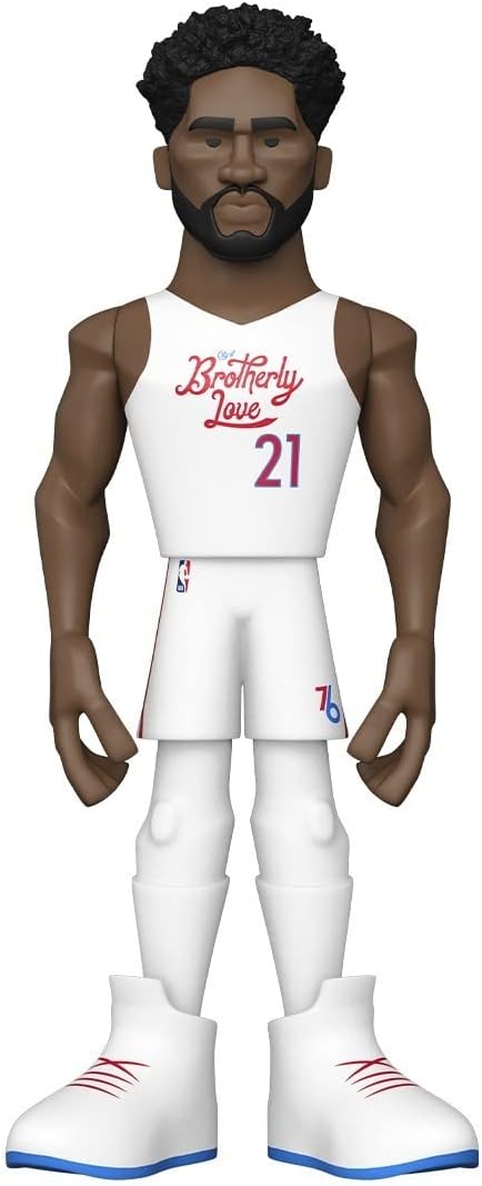 Funko Vinilo dorado NBA – Joel Embiid, Philadelphia 76ers, figura de vinilo premium de 12 pulgadas con Chase (los estilos pueden variar)