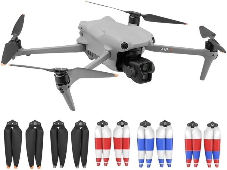 XNasu Hélices 8747F de alta eficiencia aerodinámica para D-JI AIR 3 Drone PRO Blade Props Quadcopter Cámara Drones Accesorios (Color  Soporte de