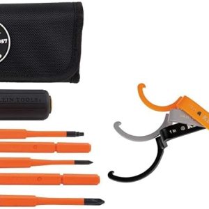 Klein Tools 32288 Destornillador aislado y juego de llaves de bloqueo de conducto 50900R, 12, 34 y 1 pulgada, curvas desplazadas, 3 piezas Klein Tools 32288 Destornillador aislado y juego de llaves de bloqueo de conducto 50900R, 12, 34 y 1 pulgada, curvas desplazadas, 3 piezas