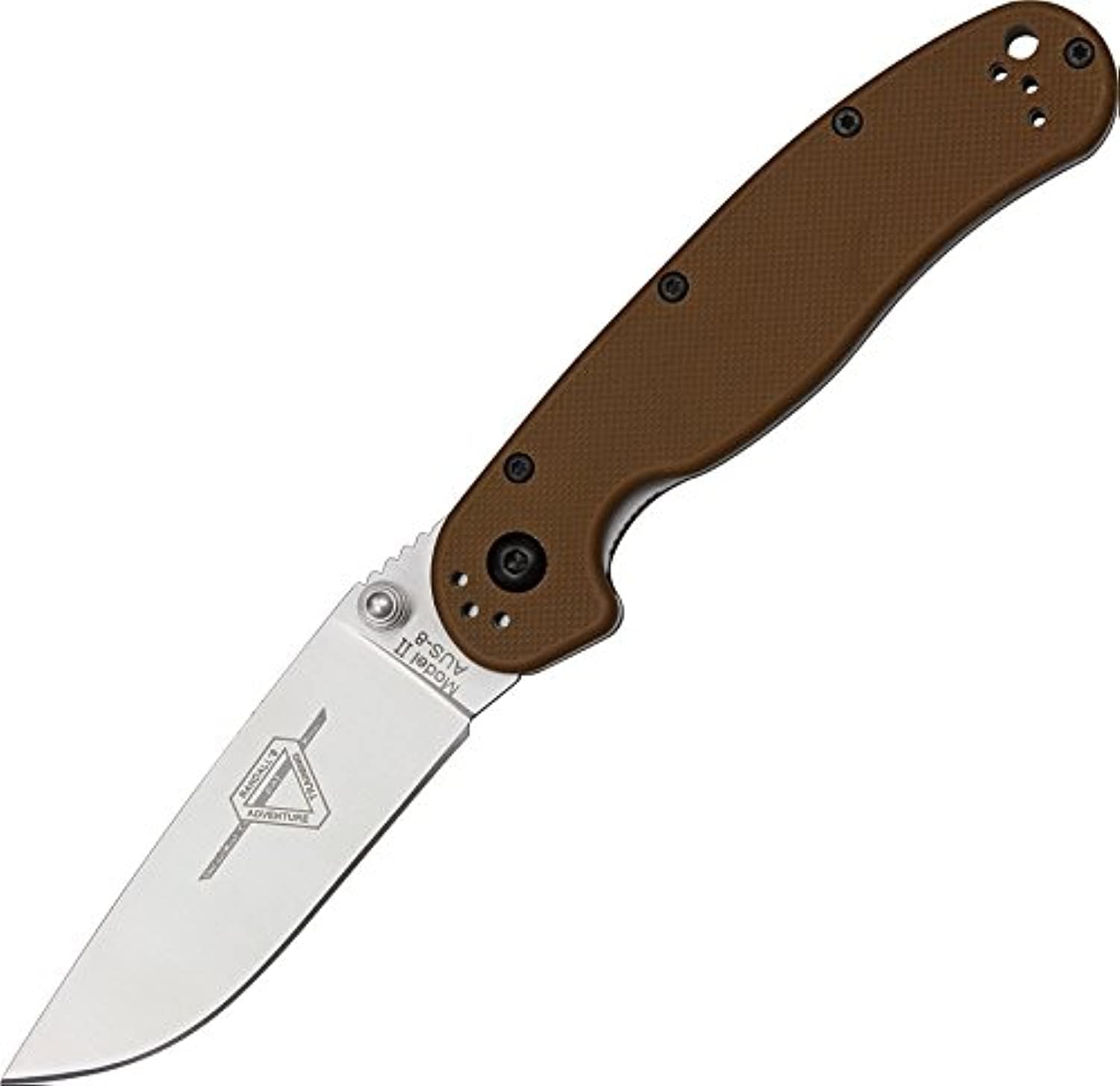 Ontario Knife Company – Cuchillo plegable Rat II Coyote Brown