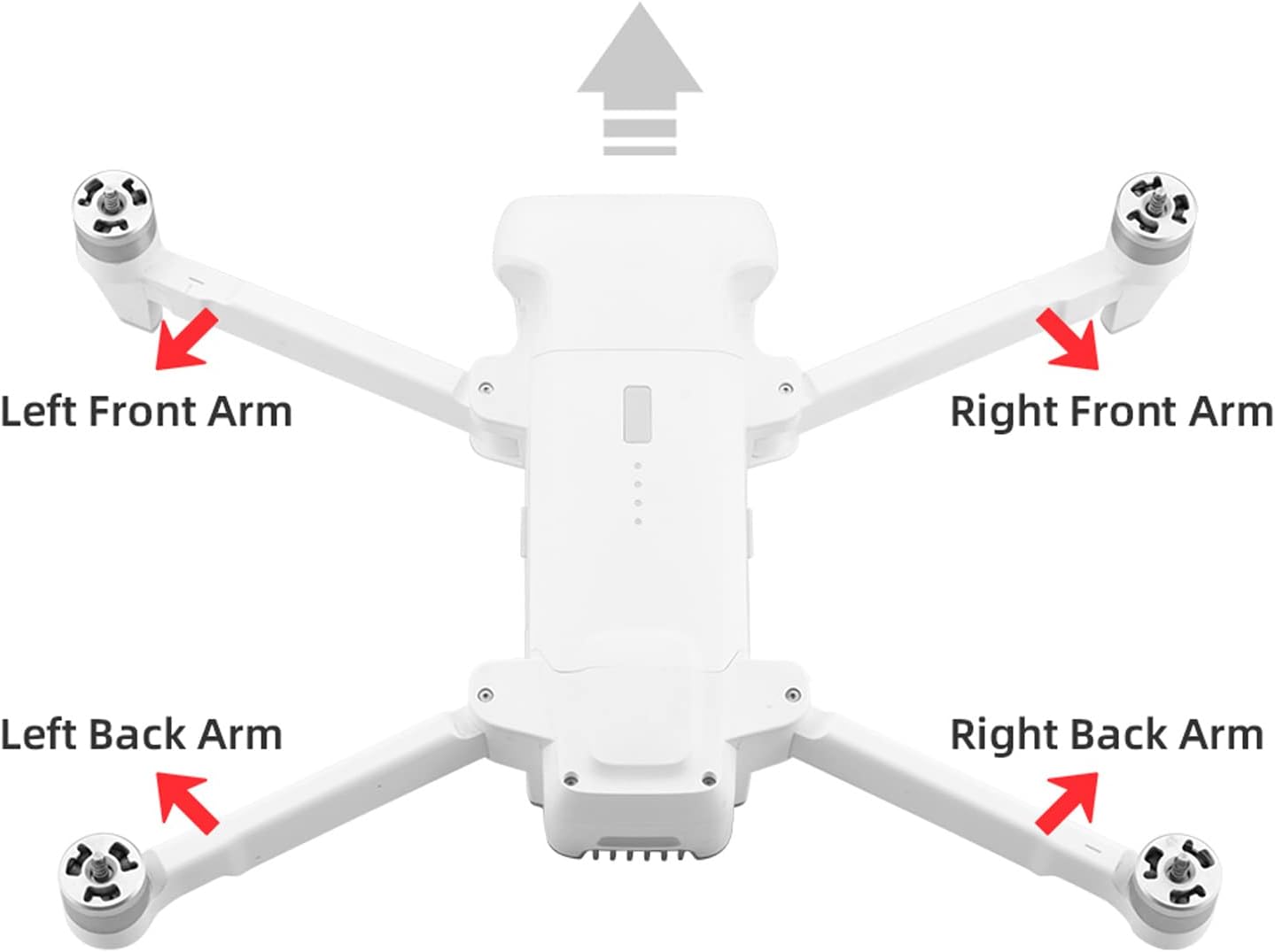 Brazo de reparación de motor de dron, brazo de motor de dron duradero para FIMI X8 SE 2022, brazo de reparación de motor de drone ligero, accesorios
