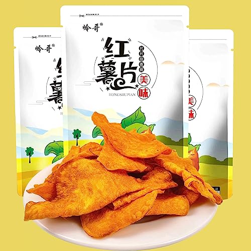 Rebanadas de camote secas crujientes, batata seca hecha en granja 7.58 ozbolsa, aperitivos de frutas y verduras listas para comer, veganos,