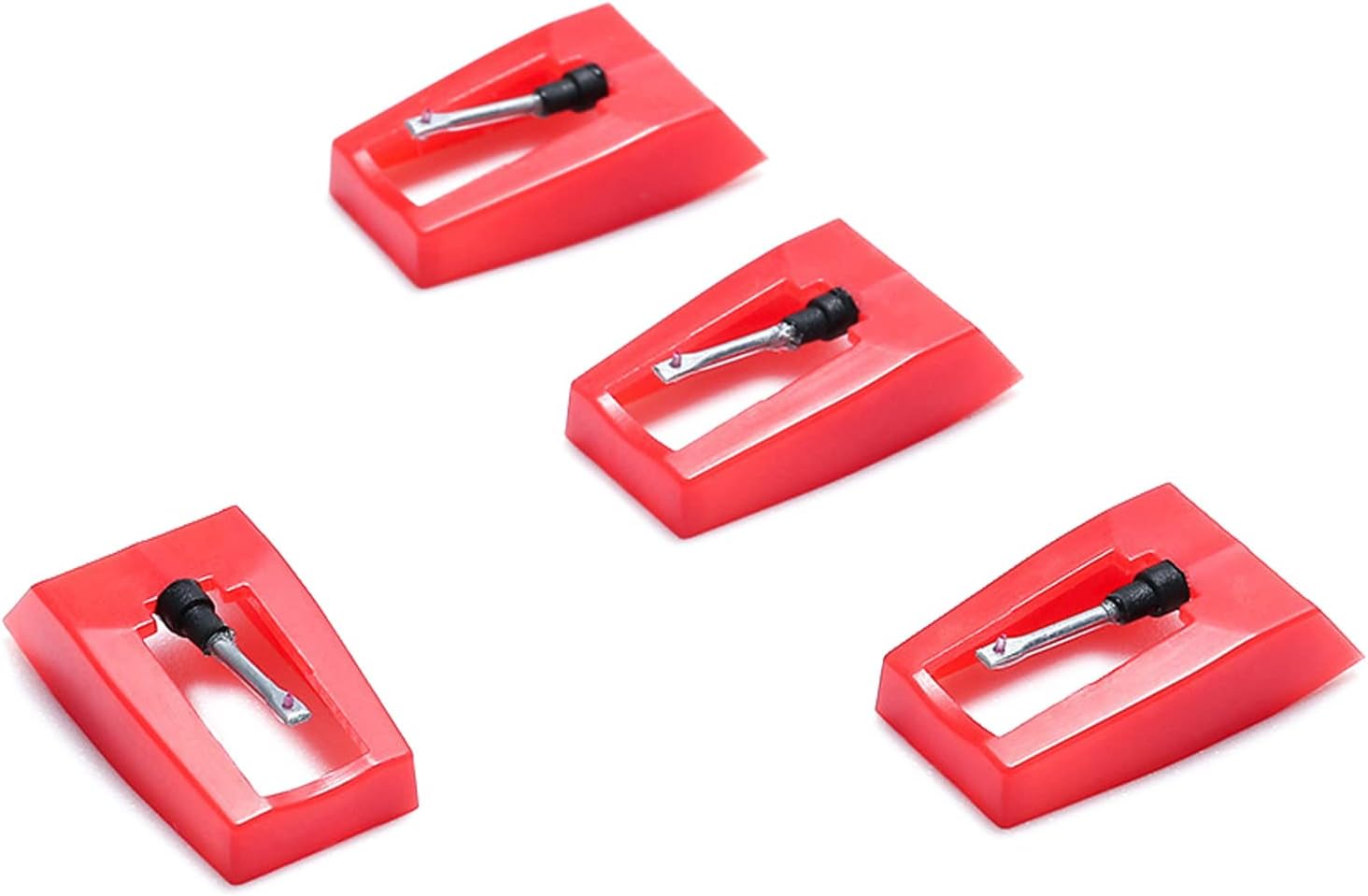Agujas para tocadiscos de aluminio con brazo de diamante, agujas universales de repuesto para la mayoría de los tocadiscos de vinilo, reproductor de